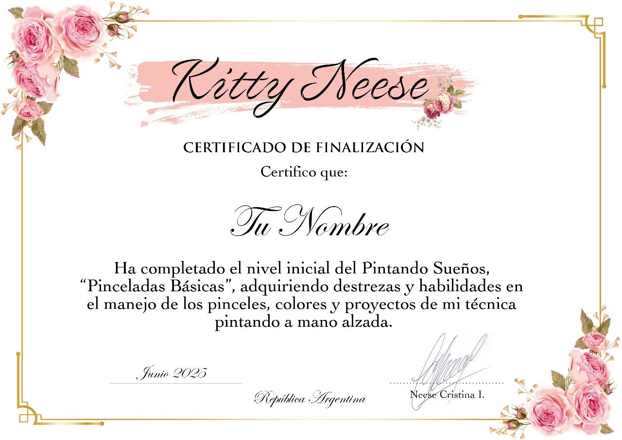 Certificado de finalización Pintando Sueños Nivel Inicial