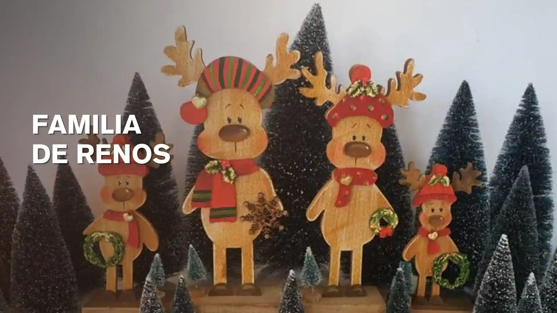 kit de navidad familia de renos