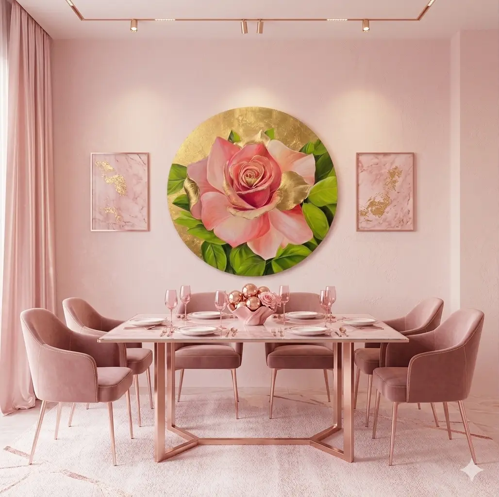 Reina de Oro — rosa rosada con hojas doradas